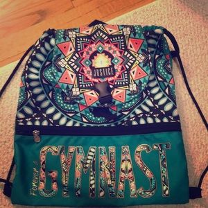 Justice Gymnastic drawstring bag